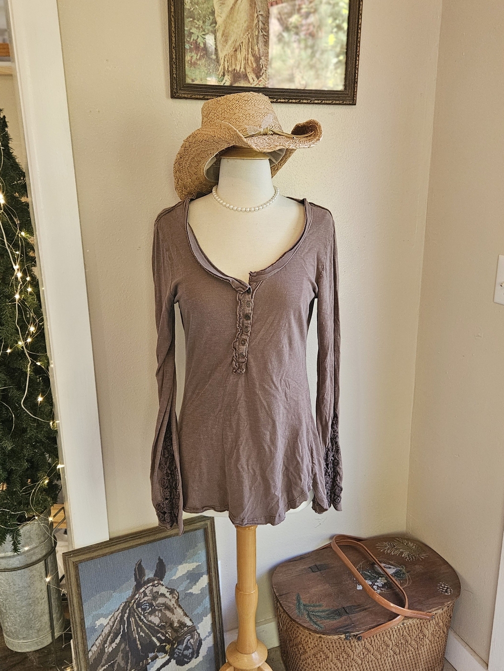 Long Sleeve Henley Top